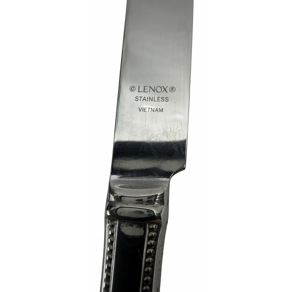 Lenox Bead Stainless Flatware Choice Dinner Knife Fork Spoon Teaspoon New